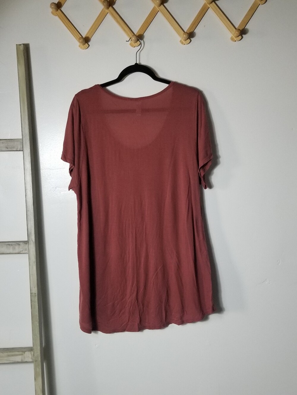 LULAROE WOMEN'S MAUVISH COLORED TUNIC BLOUSE SIZE 2XL - Picture 2 of 9